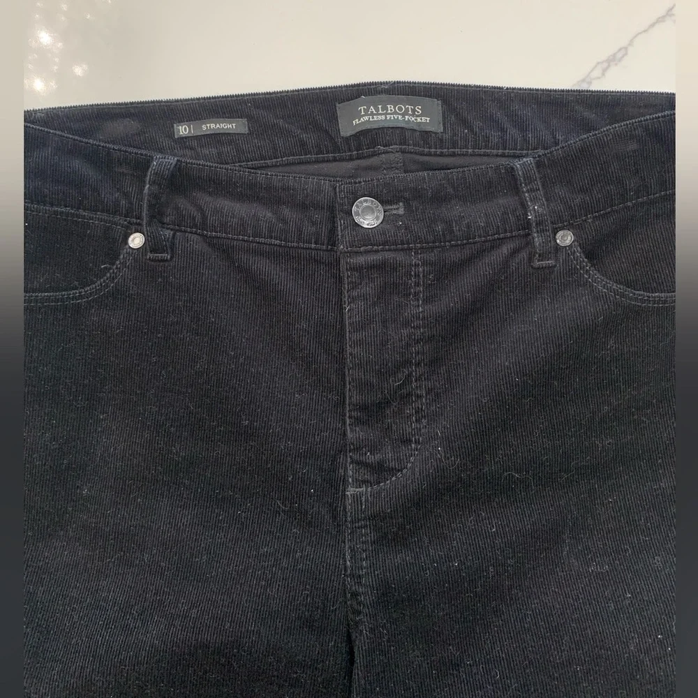 Talbots Cotton/Lycra/Spandex Velour Like Pants. Black. Size‎ 10 (562) - Picture 7 of 13